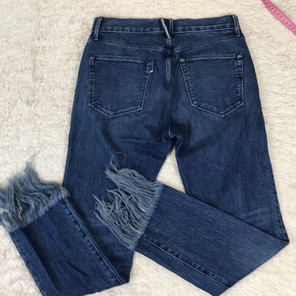 Anthropologie 3x1 Jeans Straight Denim Jean Fringe Boho Festival Artsy Western - Picture 4 of 12